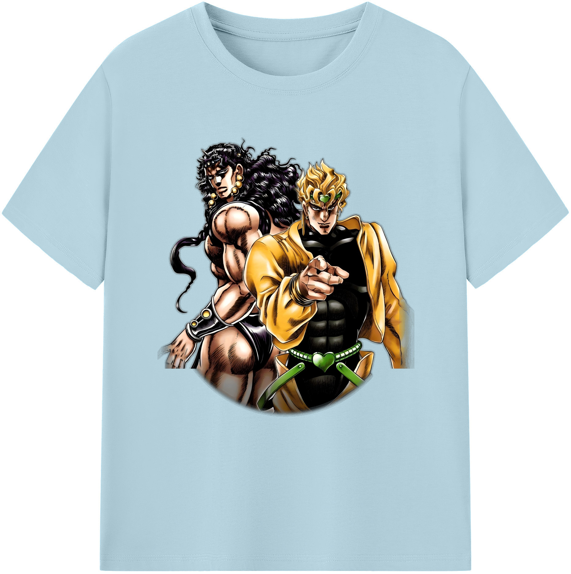 （画像用） ジョジョの奇妙な冒険 ディオ?ブランドー JoJo's Bizarre Adventure Dio Brando 綿100％半袖Tシャツ（フロントプリント）